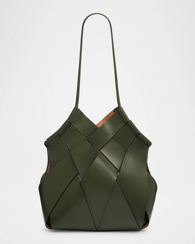 Charlotte Woven Leather Shoulder Bag